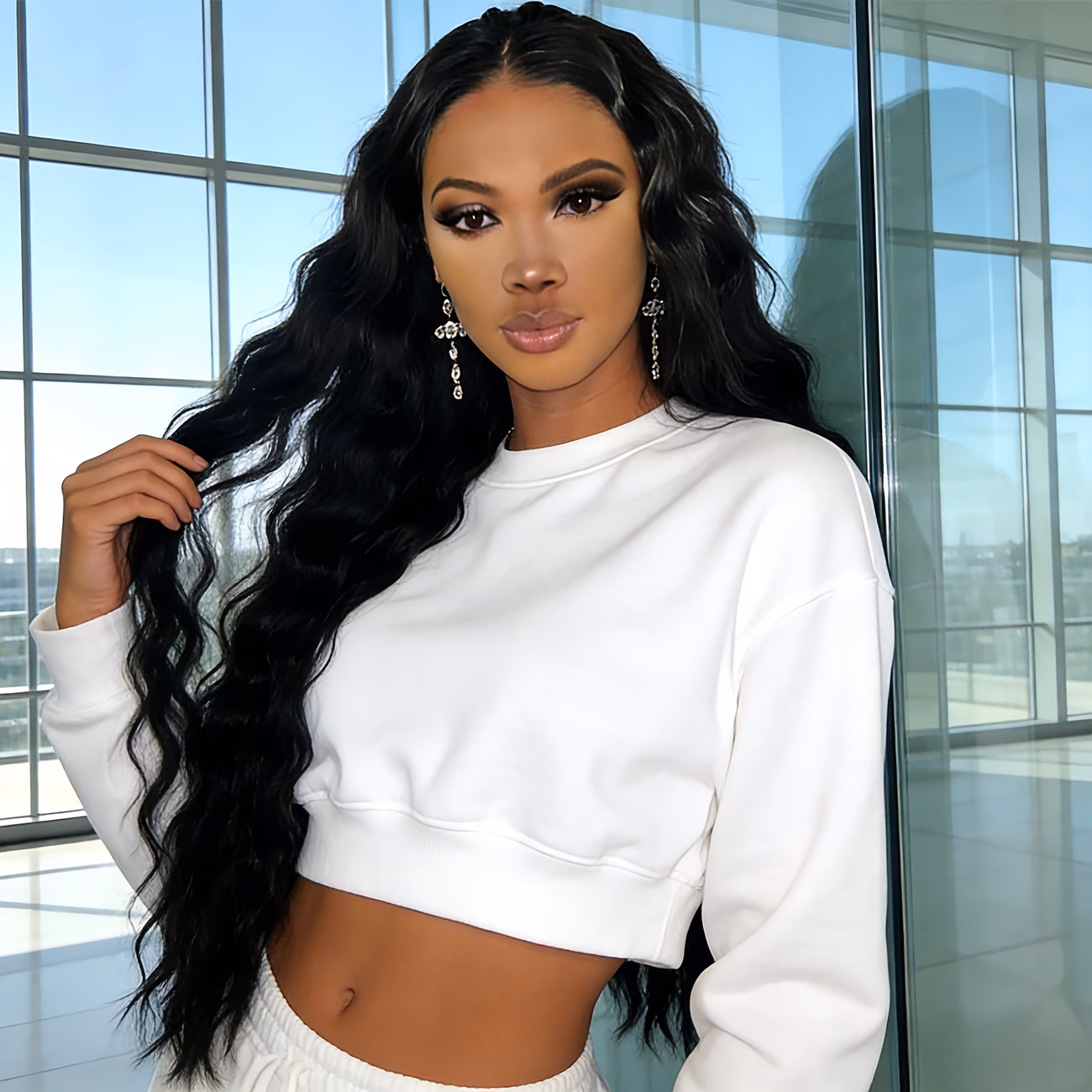 Natural-Looking Deep Wave Wig  2
