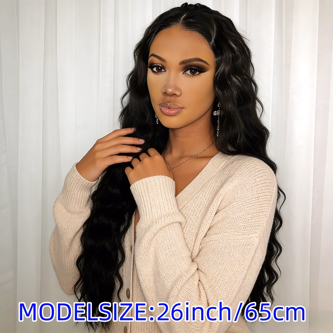 Natural-Looking Deep Wave Wig  3