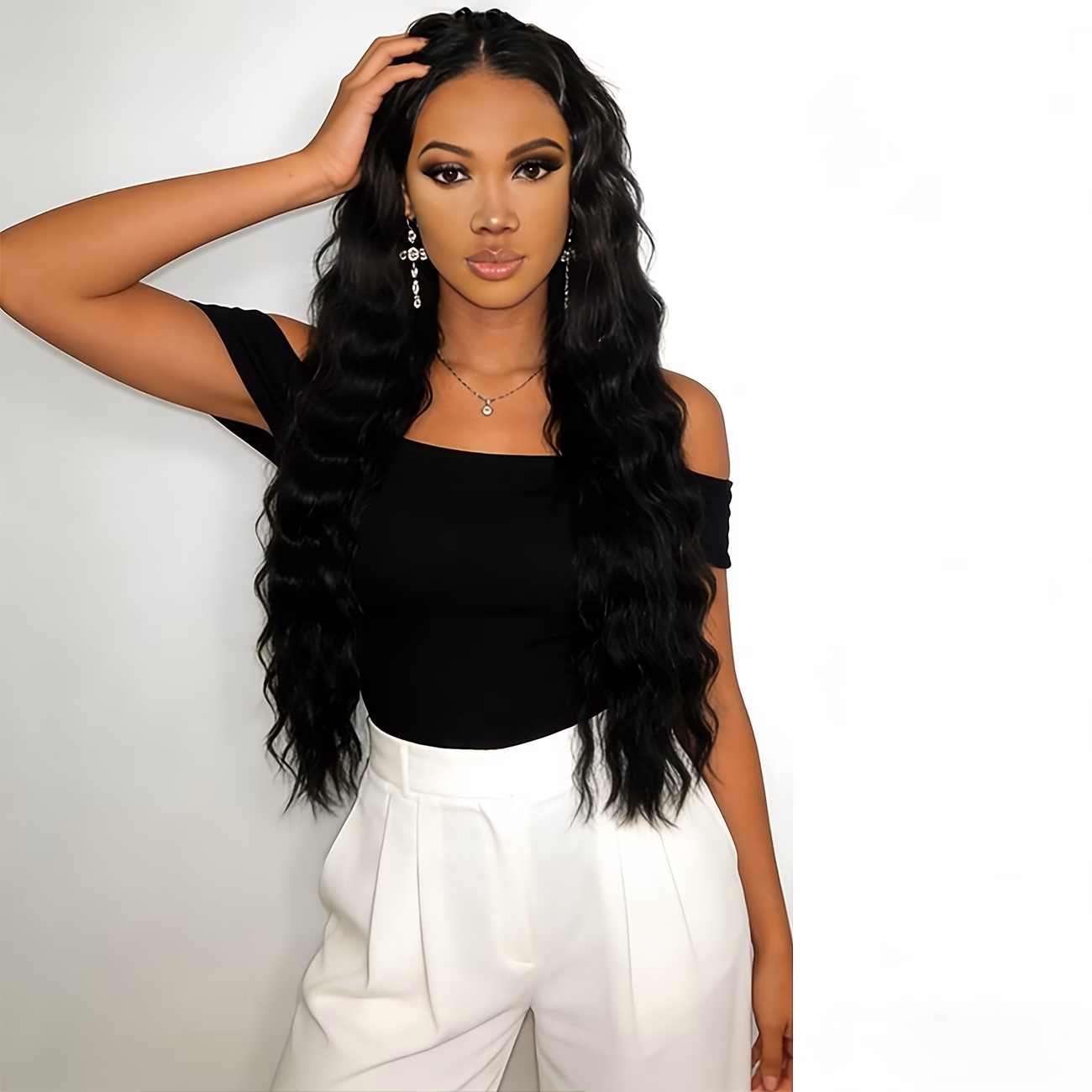 Natural-Looking Deep Wave Wig  4