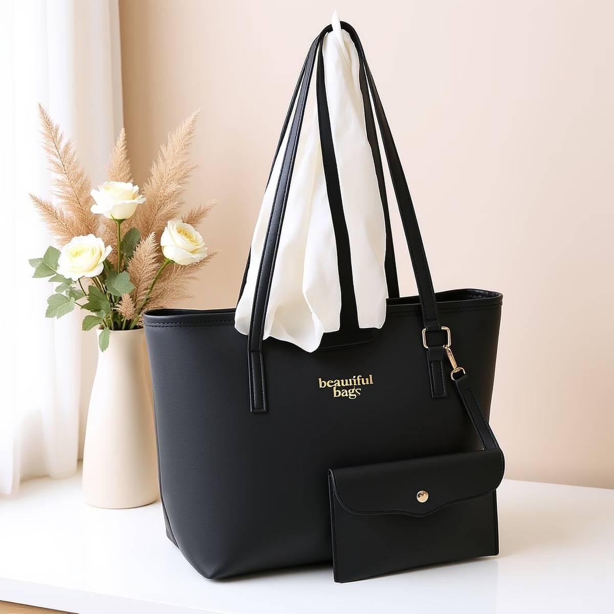 Fashion Easy Large Capacity Black Women'S Tote Bag 2