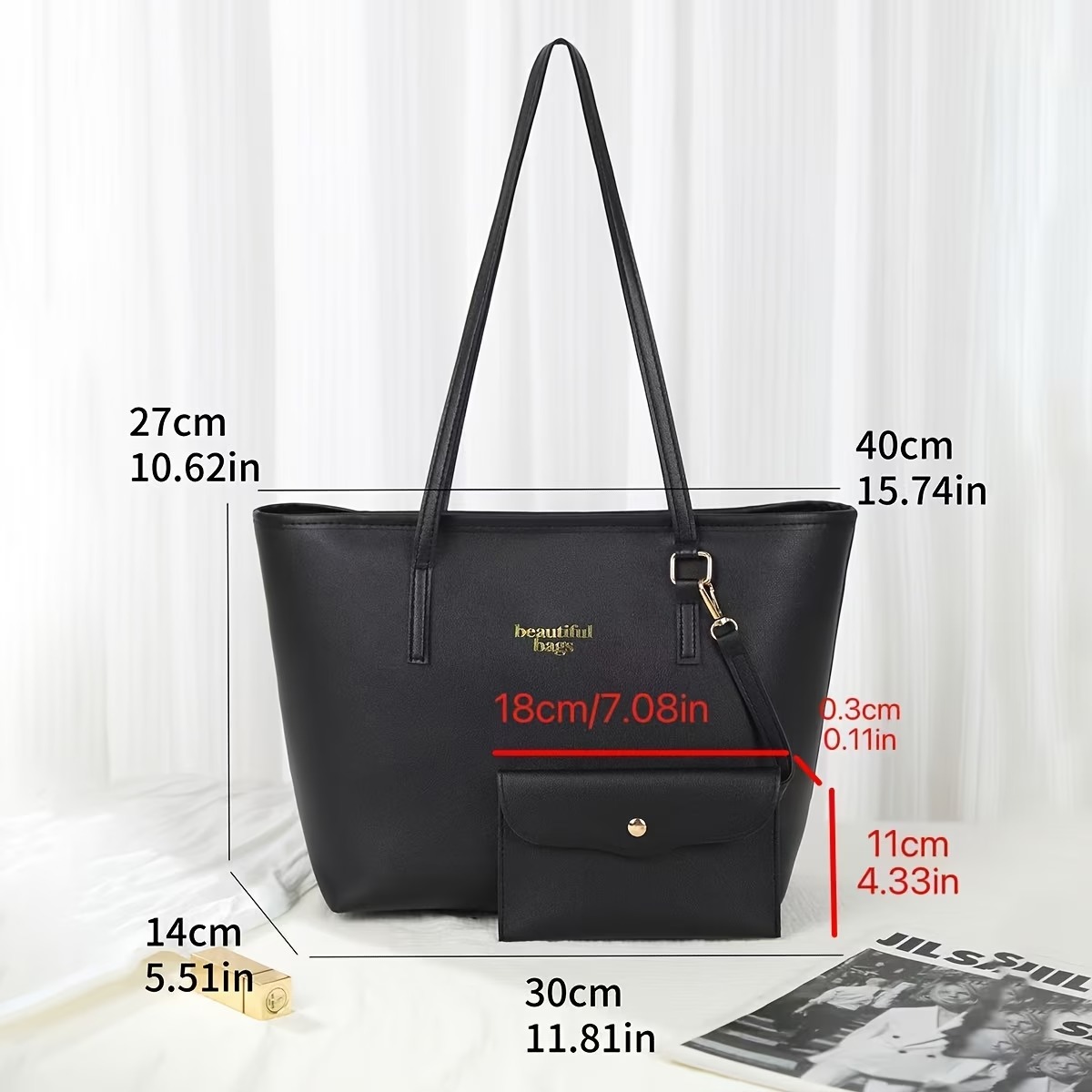 Fashion Easy Large Capacity Black Women'S Tote Bag 7