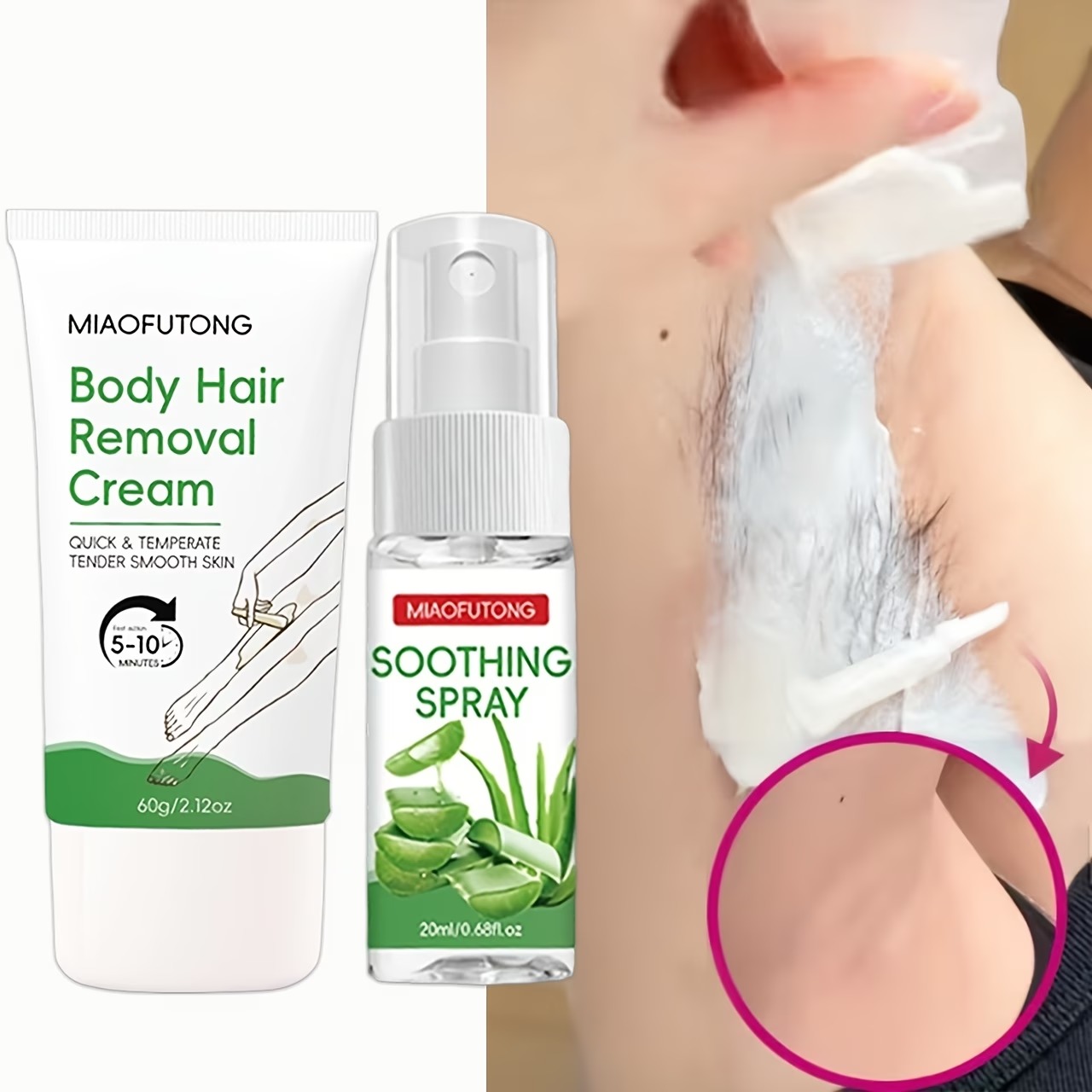 2pcs Hair Removal Spray Set 3