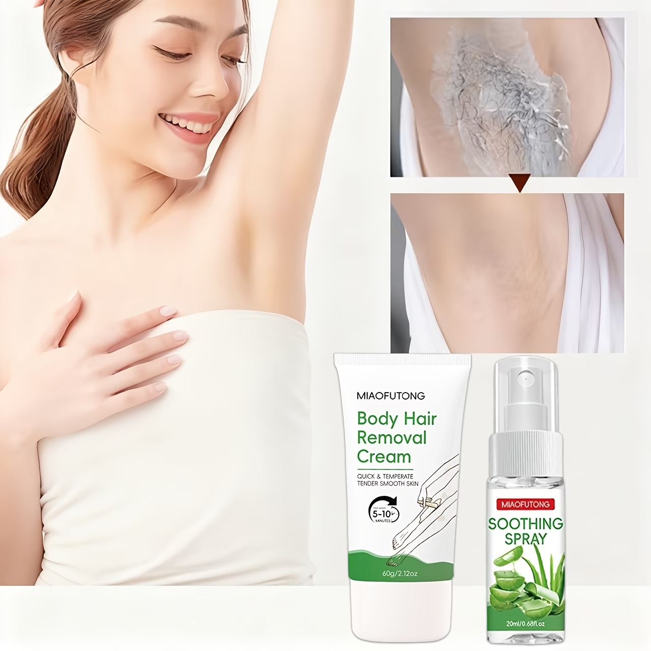 2pcs Hair Removal Spray Set 5