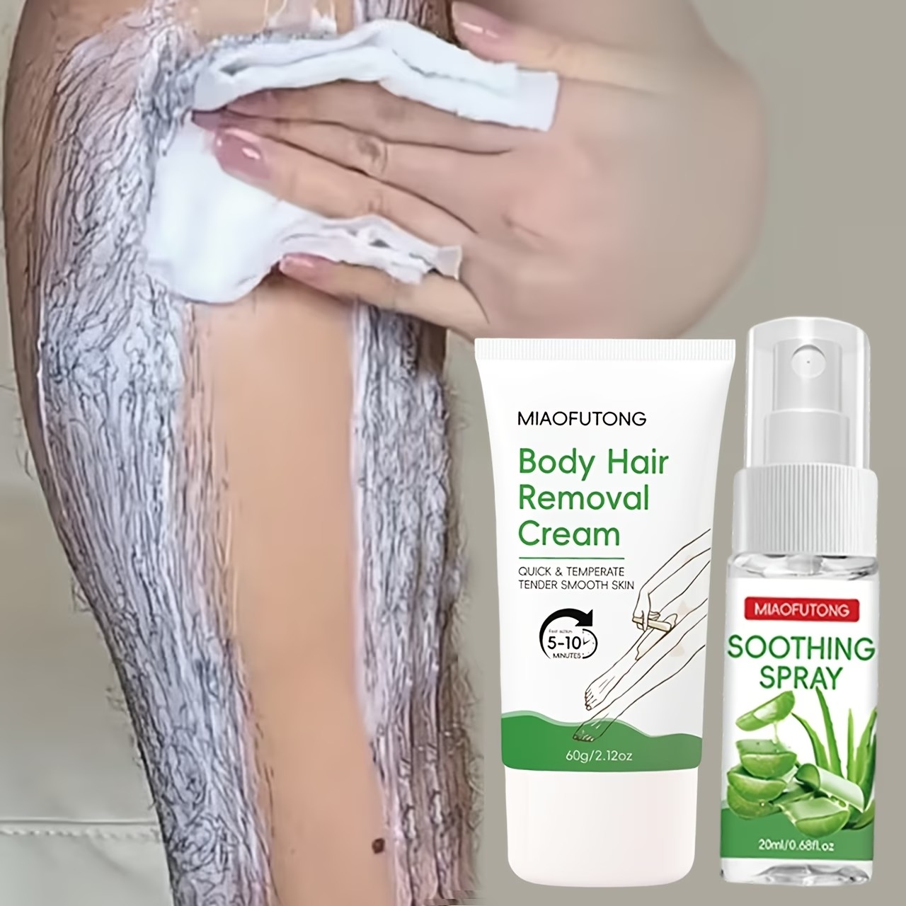2pcs Hair Removal Spray Set 9