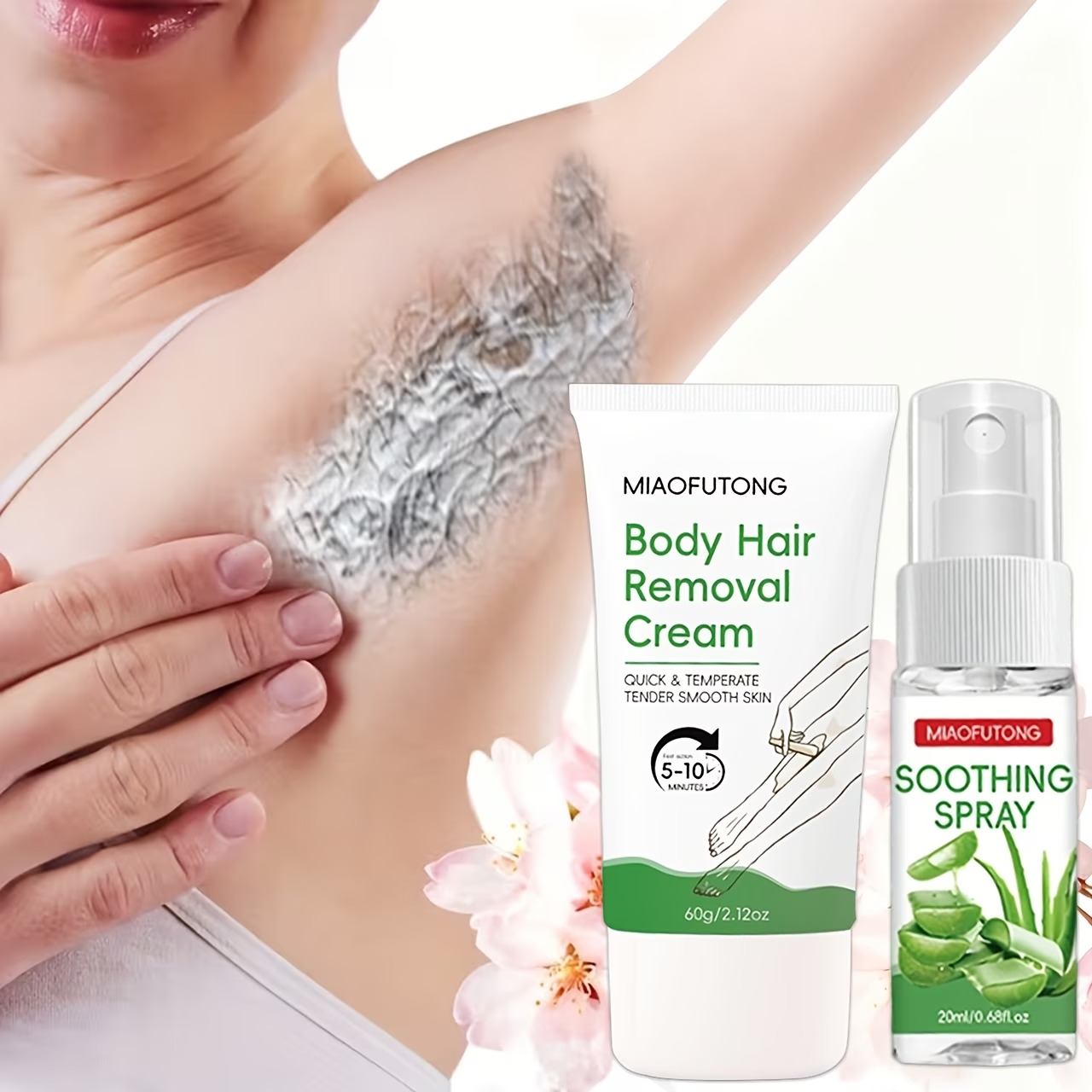 2pcs Hair Removal Spray Set 10