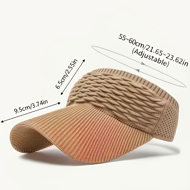 Unisex, 2026 Upgraded, Comfortable and Breathable Women's Sun Hat - Water Ripple Texture, Polyester Material, Hand Washable Only, Suitable for Outdoor Sports and Cycling 4