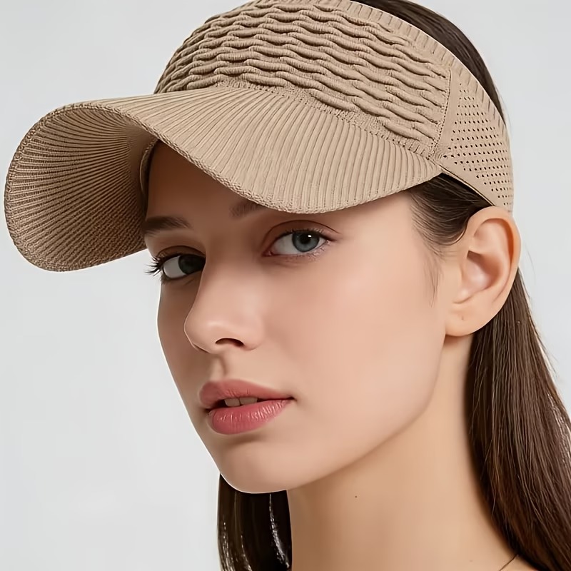 Unisex, 2026 Upgraded, Comfortable and Breathable Women's Sun Hat - Water Ripple Texture, Polyester Material, Hand Washable Only, Suitable for Outdoor Sports and Cycling 5