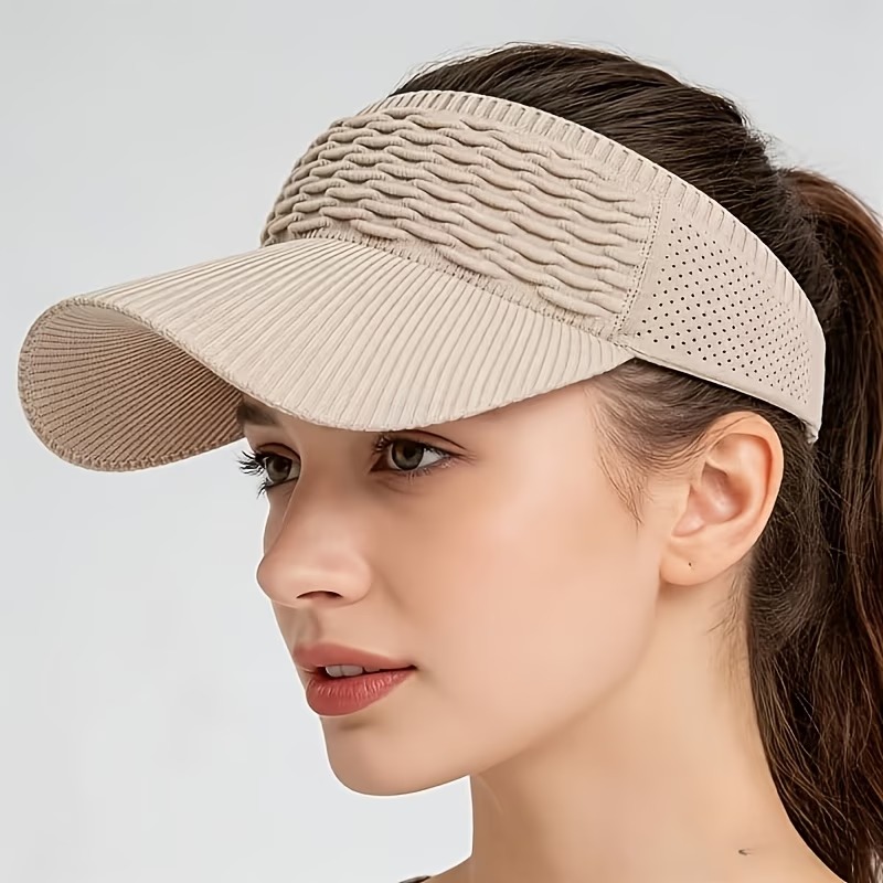 Unisex, 2026 Upgraded, Comfortable and Breathable Women's Sun Hat - Water Ripple Texture, Polyester Material, Hand Washable Only, Suitable for Outdoor Sports and Cycling 6