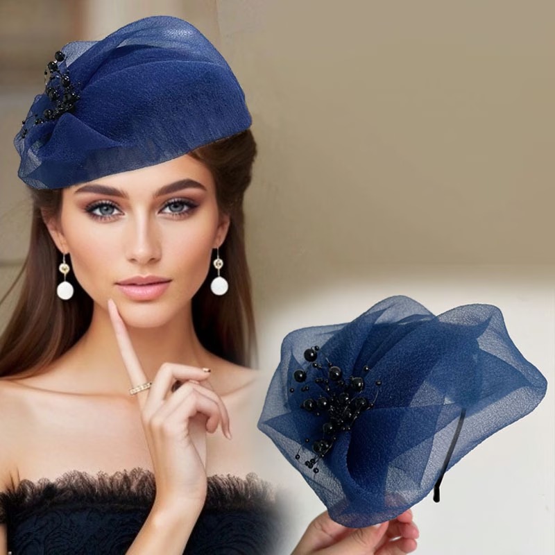 1pc Elegant Fashion Women Half Cap Headband 2