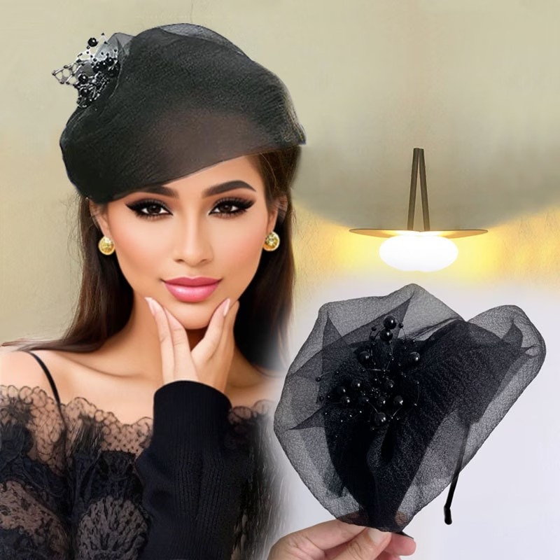 1pc Elegant Fashion Women Half Cap Headband 9