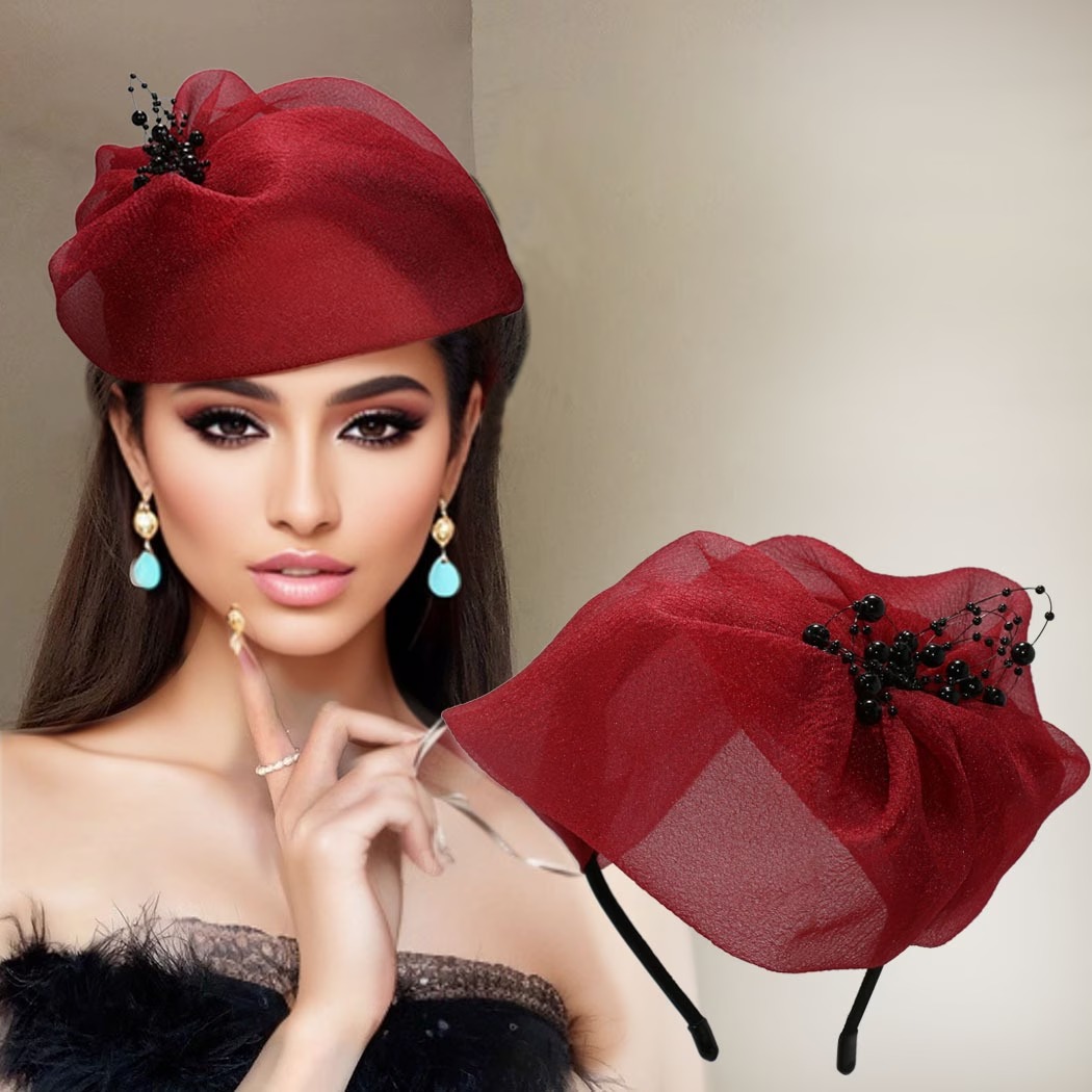 1pc Elegant Fashion Women Half Cap Headband 11