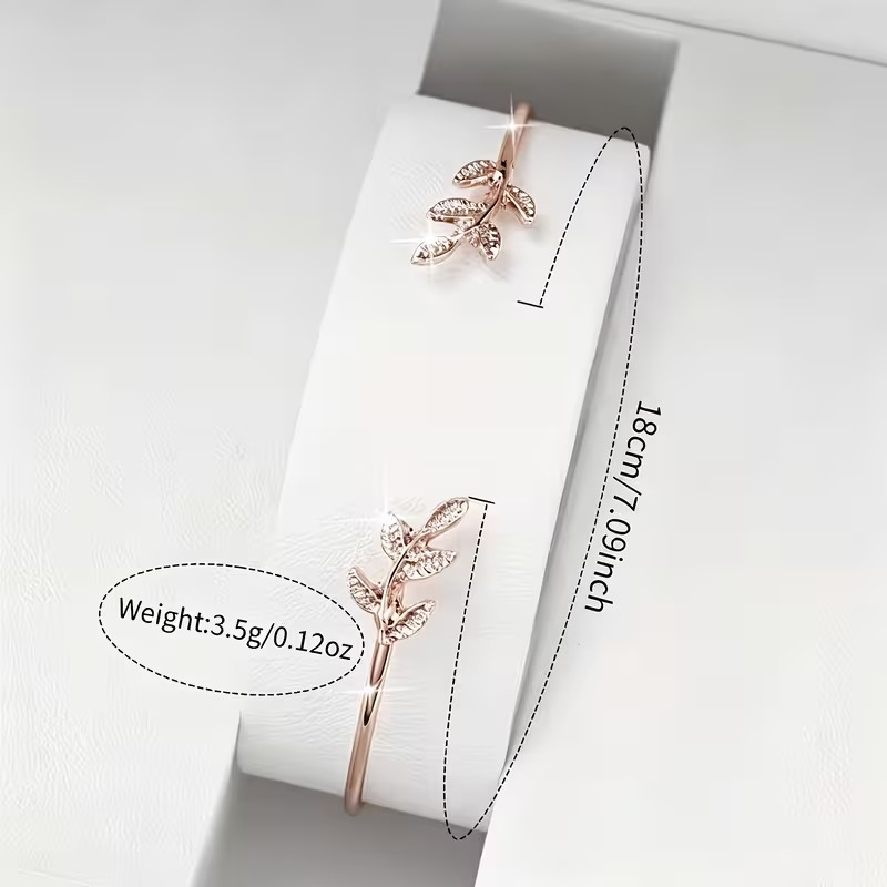2pcs Luxury Women's Watch & Bracelet Set with Stylish Round Dial, an Ideal Gift for Mother's Day, Birthdays, Ramadan, Anniversaries and Daily Wear 3
