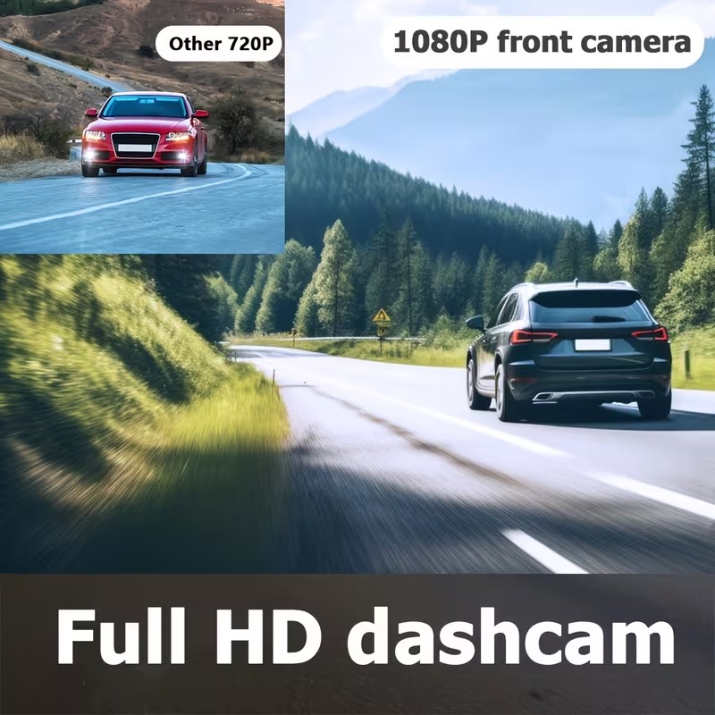 Dash Cam Front And Inside, Front Camera 1080P And Inside Camera 720P Recording Car DVR Cam with 170° Wide Angle 8