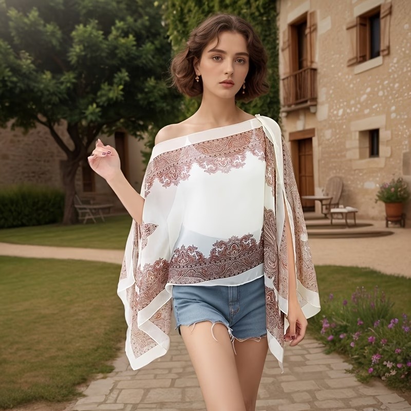 A New Summer Women's Chiffon Almond-shaped Shawl 3