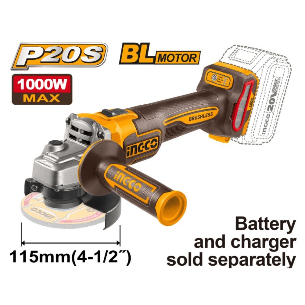 Ingco Cordless angle grinder 3